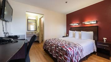 Desk, blackout curtains, iron/ironing board, free WiFi