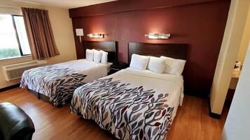 Desk, blackout drapes, iron/ironing board, free WiFi