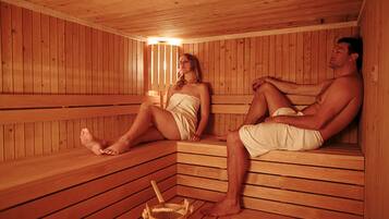 Sauna, steam room, body treatments, facials, manicures and pedicures