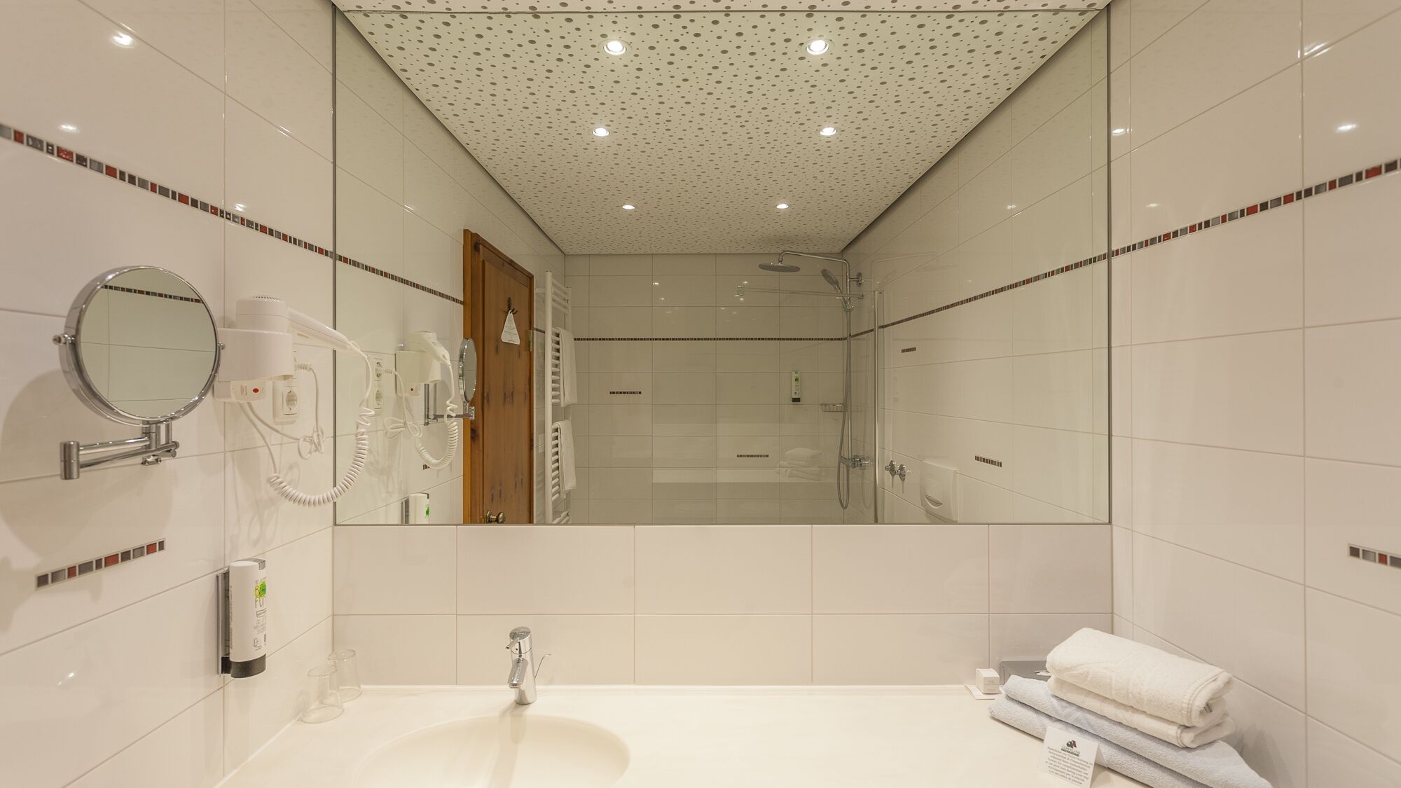 free toiletries, hair dryer, bathrobes, slippers