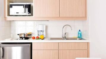 Appartamento, 1 camera da letto (4 people) | Cucina privata | Frigorifero, microonde, piano cottura, macchina per tè/caffè