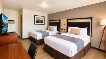 Basic Double Room, 2 Queen Beds | Desk, free WiFi, bed sheets