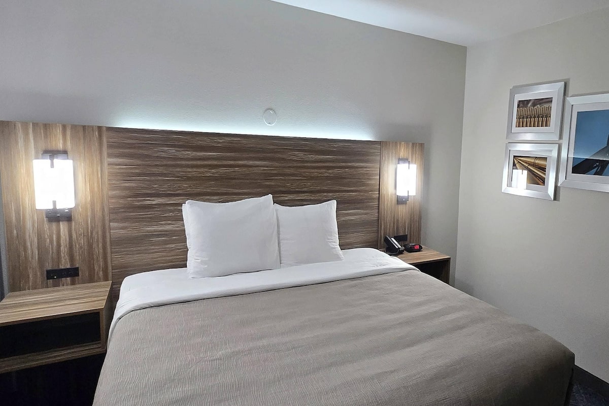 Room, 1 King Bed, Accessible, Non Smoking | Premium bedding, down comforters, desk, laptop workspace