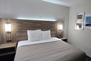 Room, 1 King Bed, Accessible, Non Smoking | Premium bedding, down comforters, desk, laptop workspace