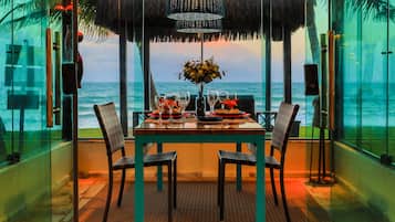 Breakfast, lunch, dinner served; international cuisine, pool views