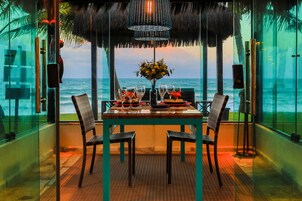 Breakfast, lunch, dinner served; international cuisine, pool views 