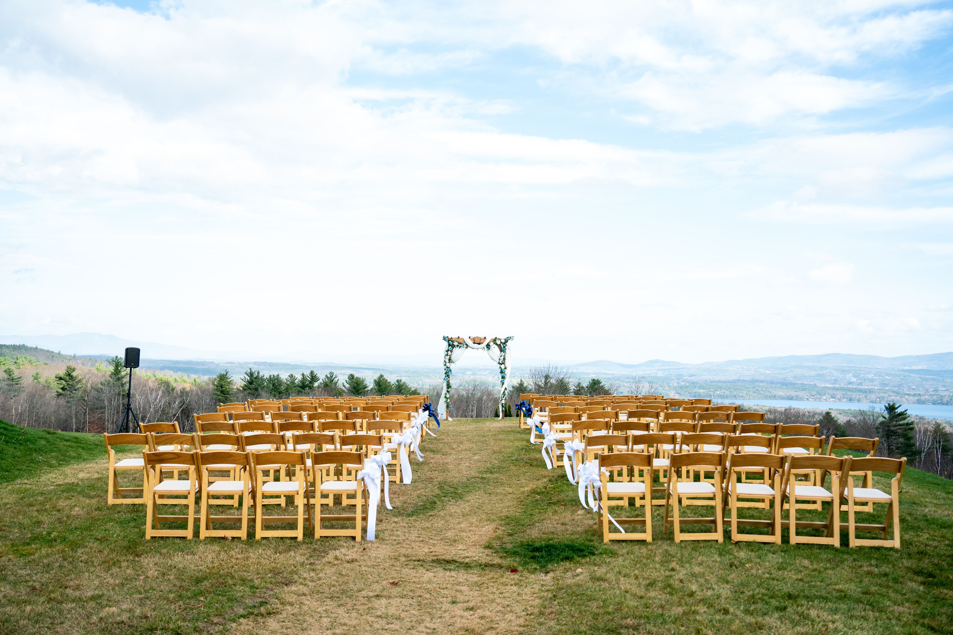 outdoor wedding area