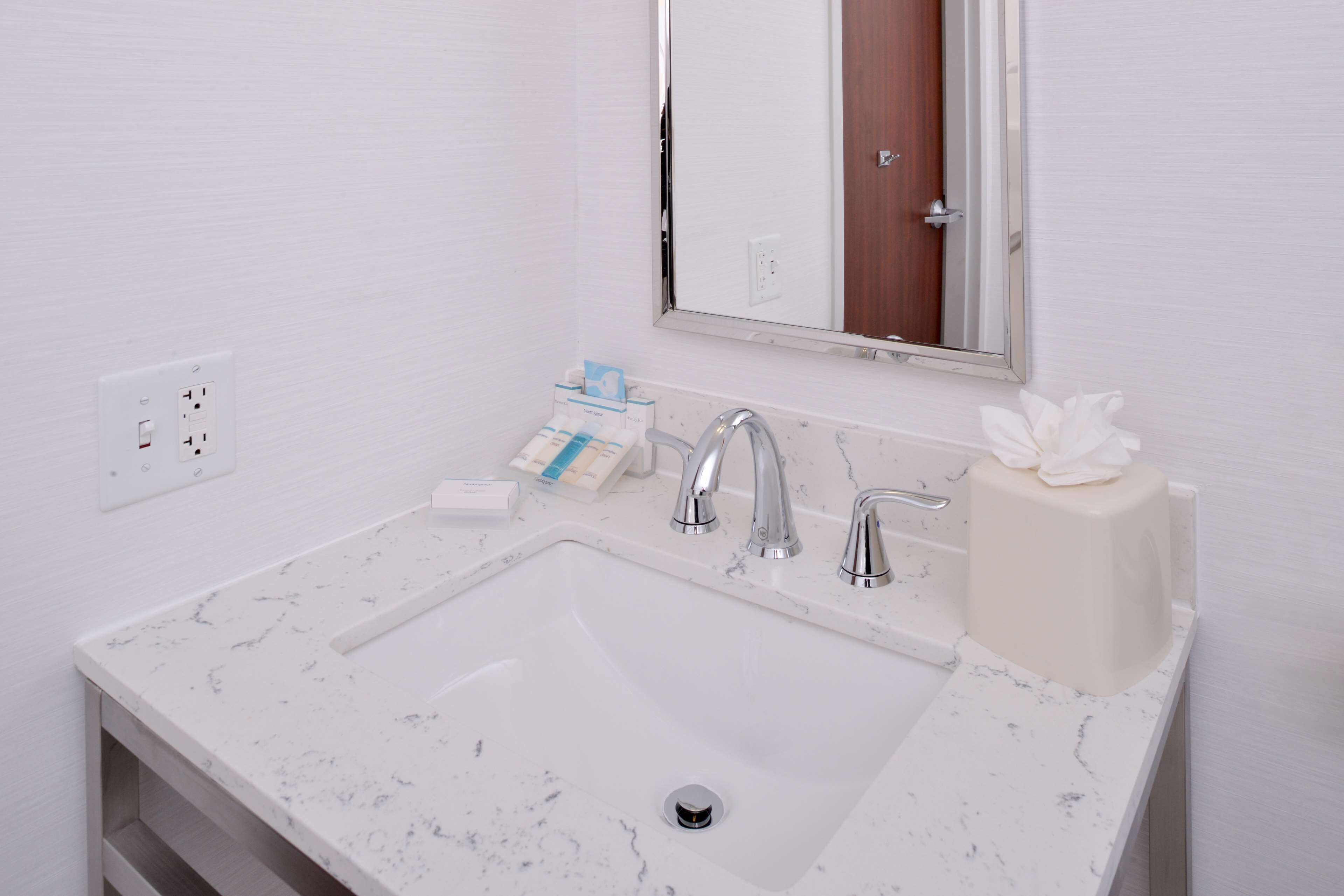 free toiletries, hair dryer, towels