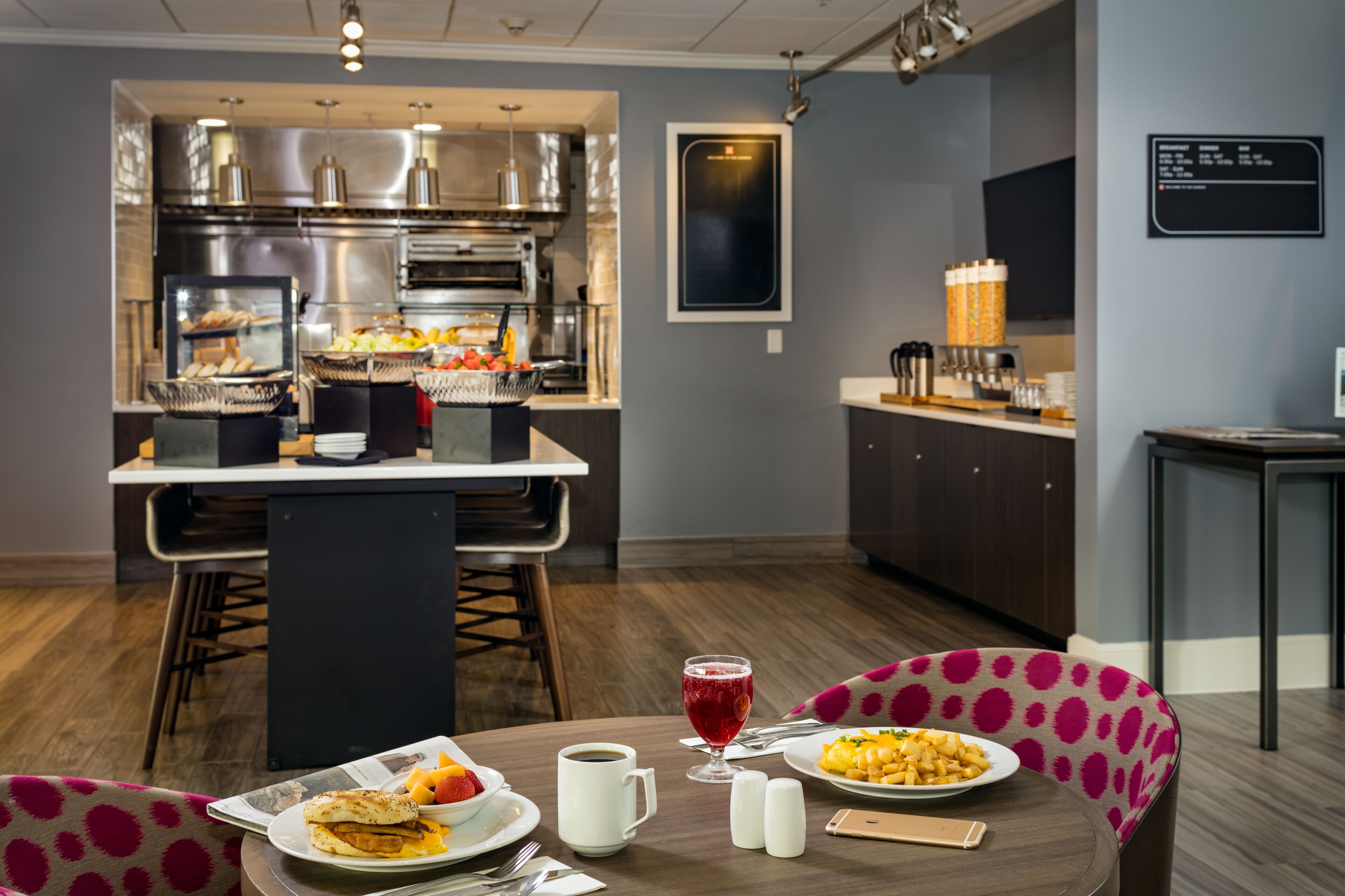 daily cooked-to-order breakfast for a fee