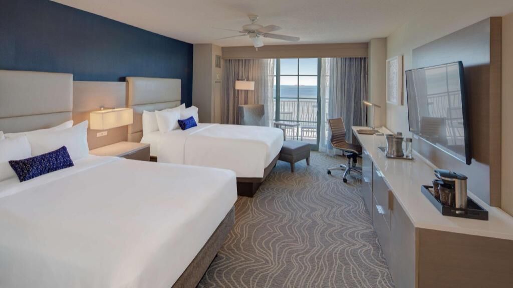 Premium bedding, pillow-top beds, in-room safe, desk