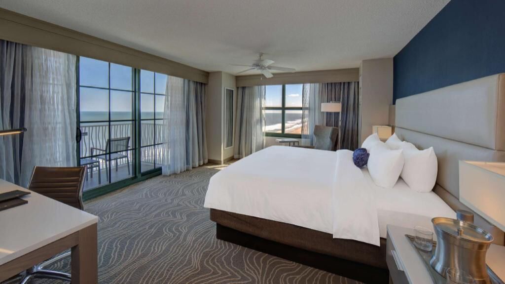Premium bedding, pillow-top beds, in-room safe, desk