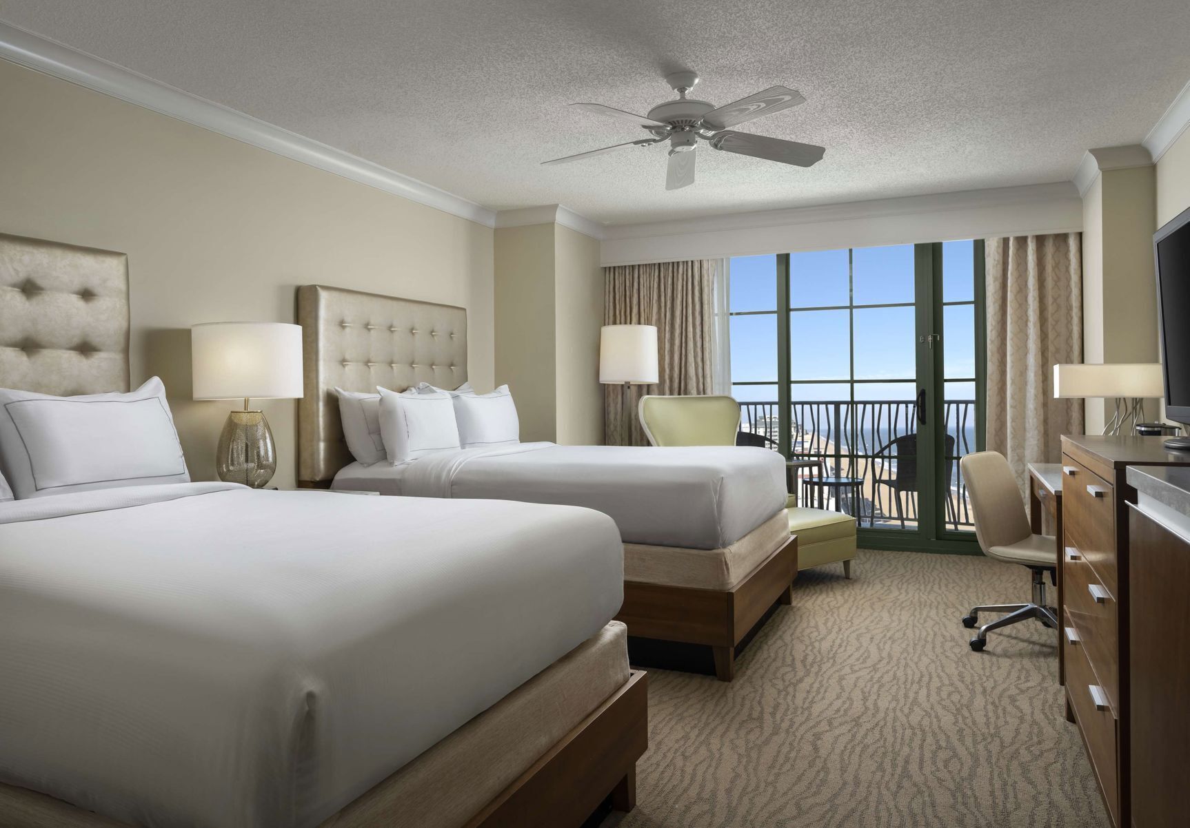 Premium bedding, pillow-top beds, in-room safe, desk