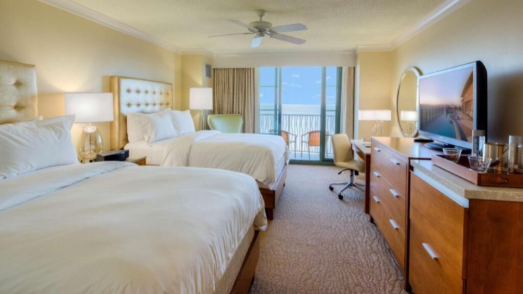 Premium bedding, pillow-top beds, in-room safe, desk