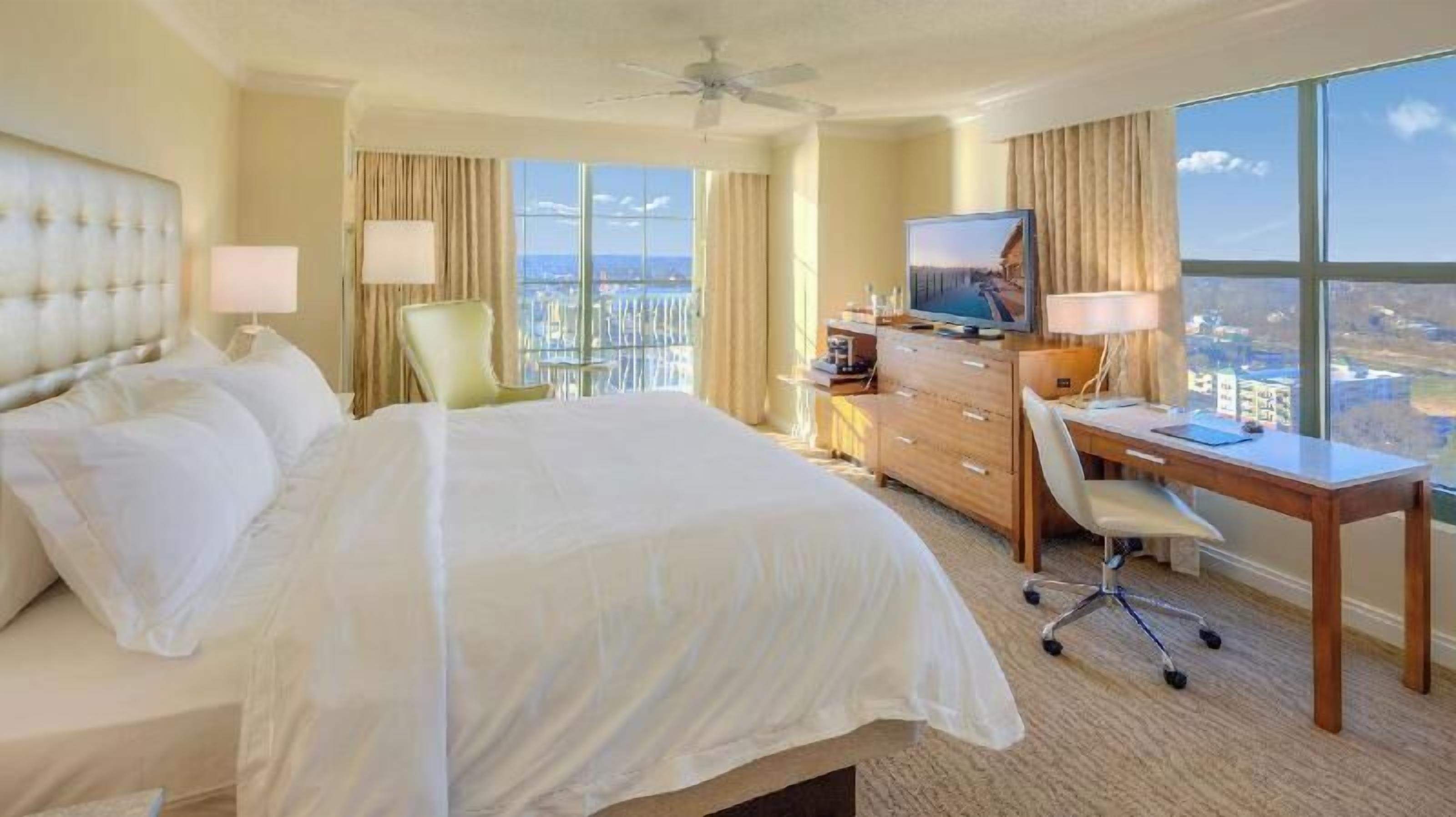 Premium bedding, pillow-top beds, in-room safe, desk