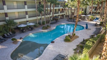 2 outdoor pools, pool umbrellas, sun loungers