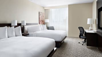 Premium bedding, down duvets, pillow-top beds, desk