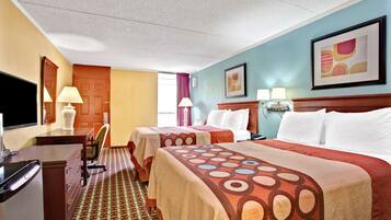 Suite, 2 Double Beds, Non Smoking | Desk, free cribs/infant beds, rollaway beds, free WiFi