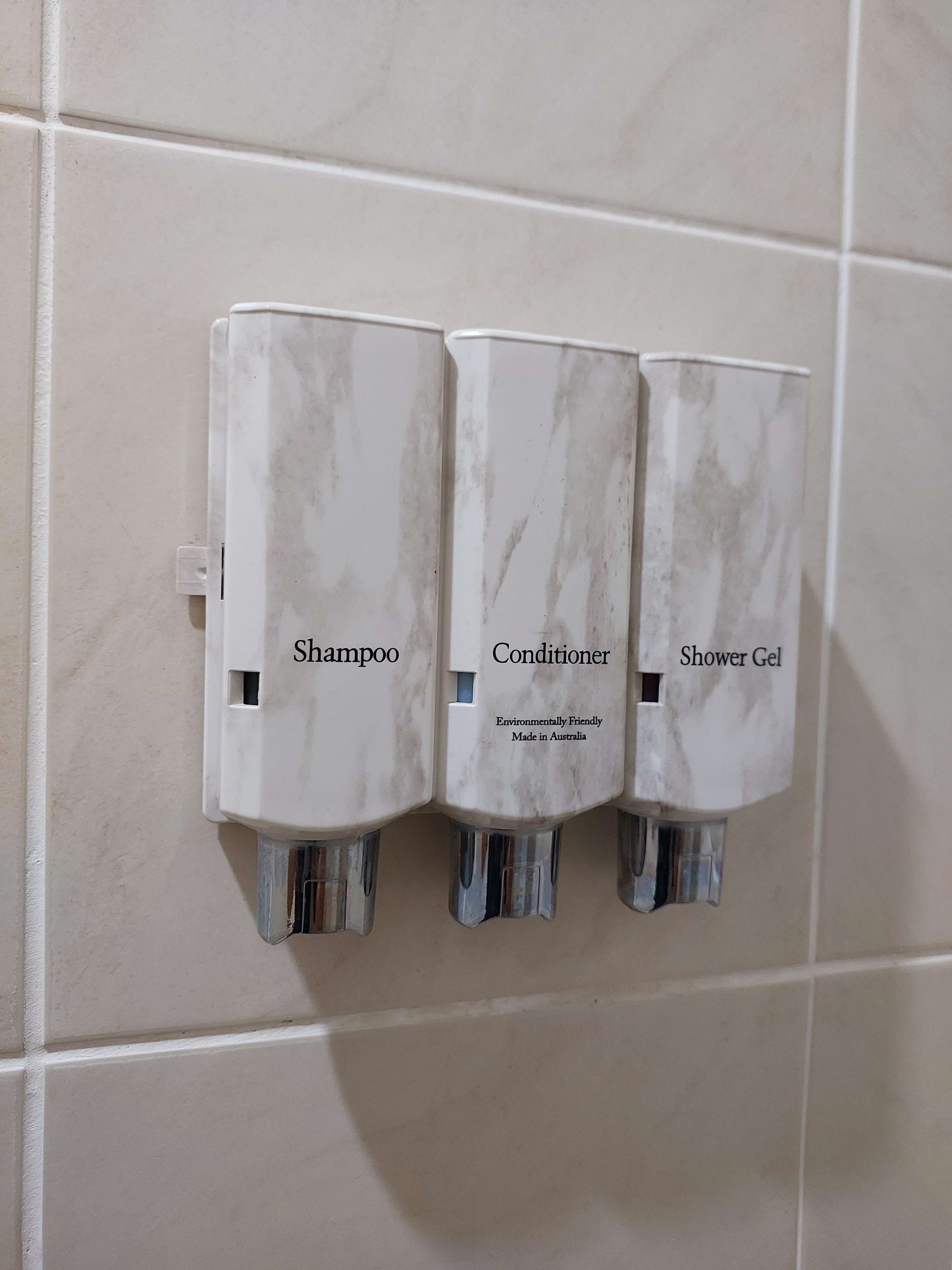 free toiletries, hair dryer, towels