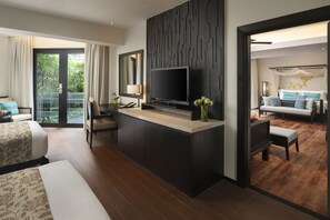 Two Bedroom Family Pool Suite | Living area | 42-inch flat-screen TV with digital channels, TV, DVD player - Anantara Bophut Koh Samui Resort (Koh Samui)