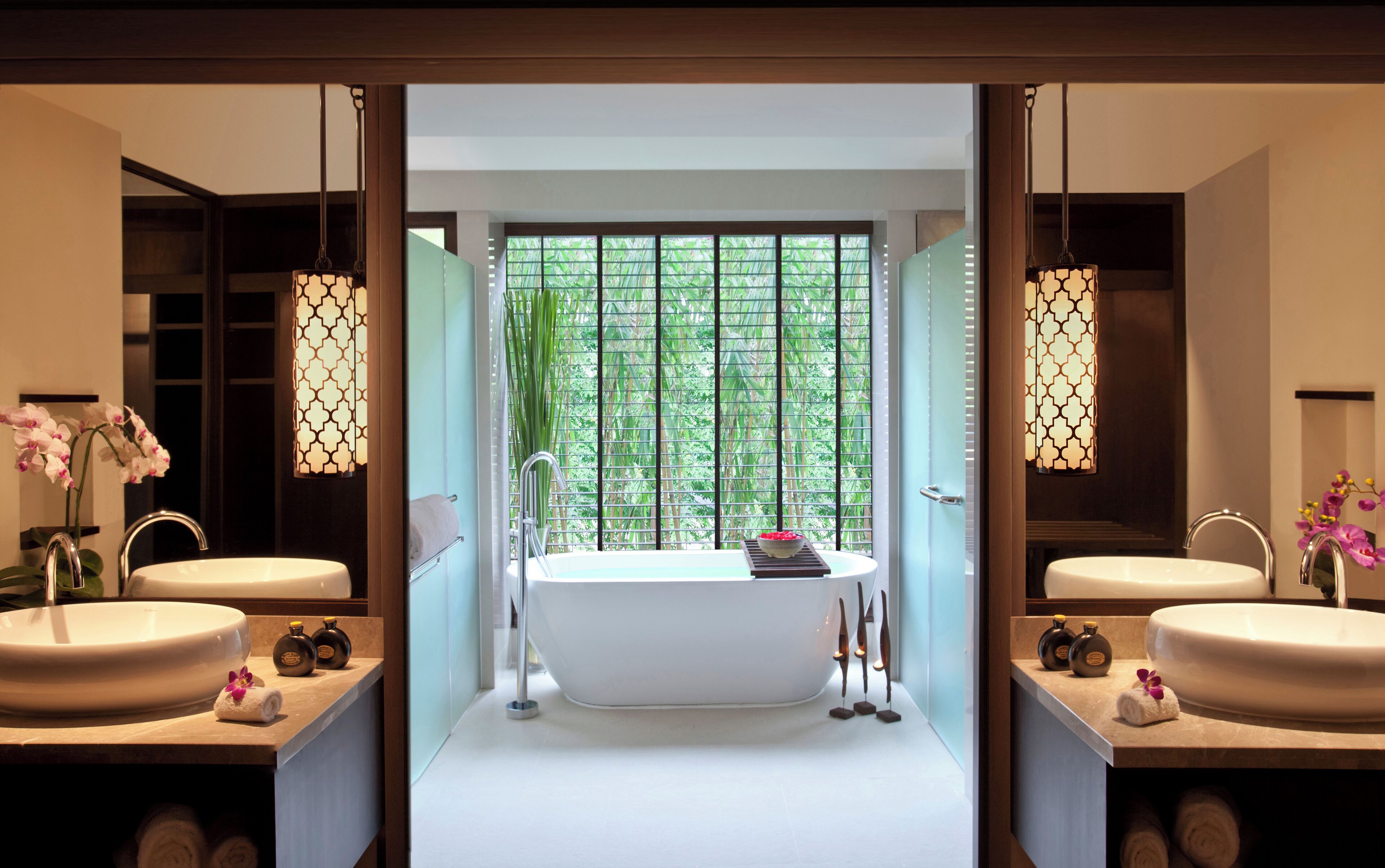 free toiletries, hair dryer, bathrobes, slippers