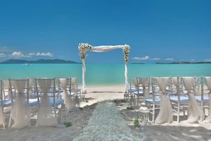 Outdoor wedding area