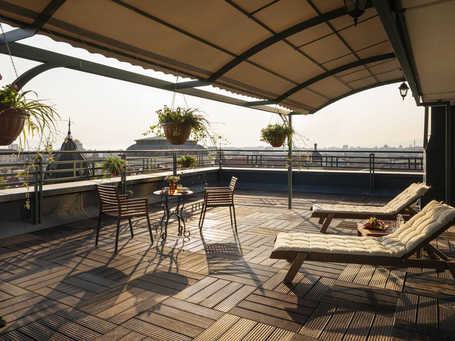 Panorama Suite on the top floor with a huge terrace | Terrace/patio