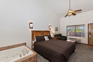Premium Room, 1 King Bed (Spa Room) | Iron/ironing board, free WiFi, bed sheets - Robinhood Resort (Big Bear Lake)