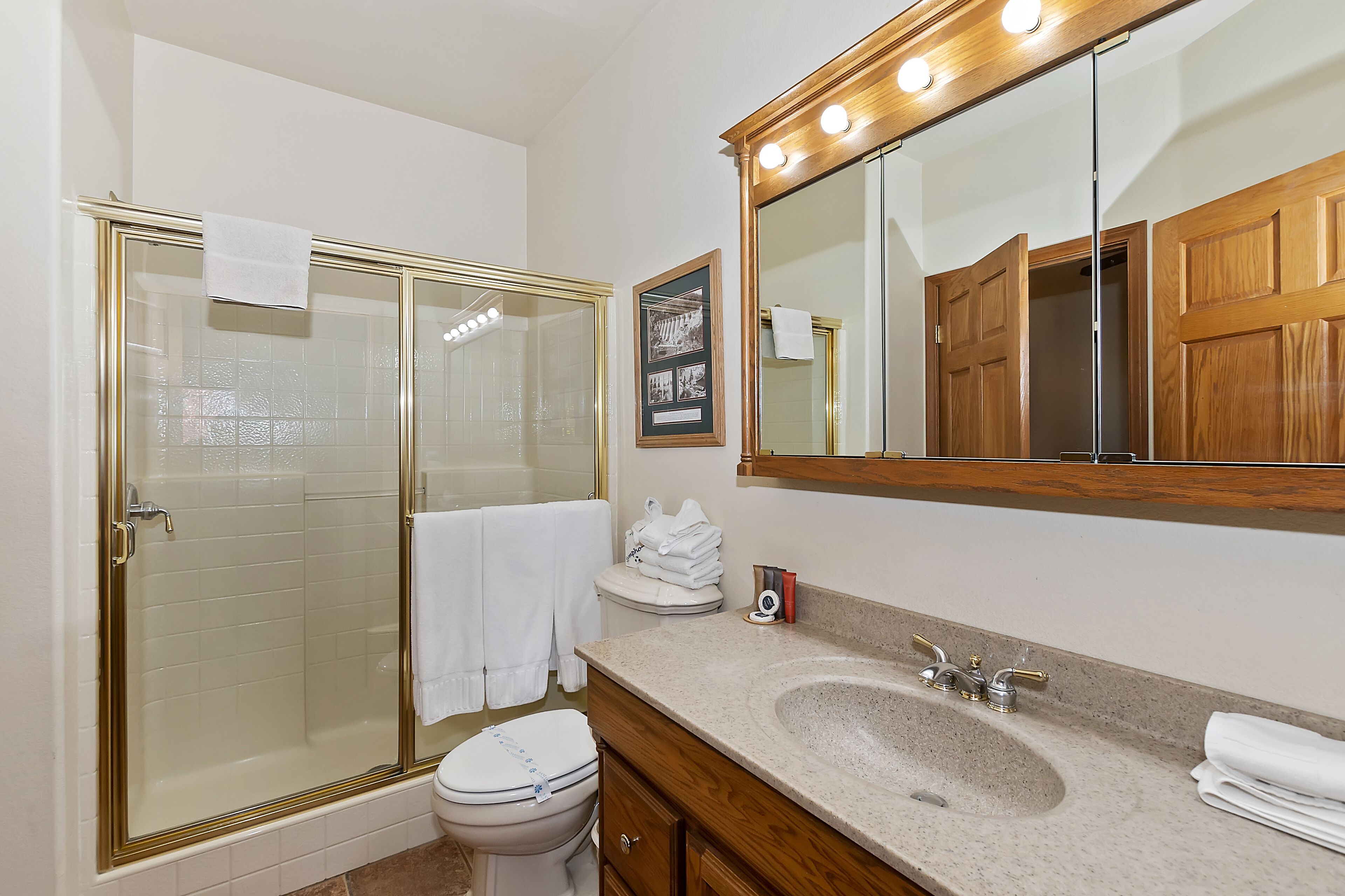 premium studio suite | bathroom | free toiletries, hair dryer, towels