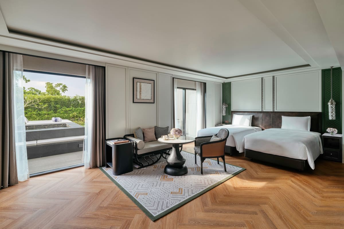 Premium Room, 2 Twin Beds, Hot Tub (Club Benefits Access, Outdoor Hot Tub) | 1 bedroom, premium bedding, minibar, in-room safe