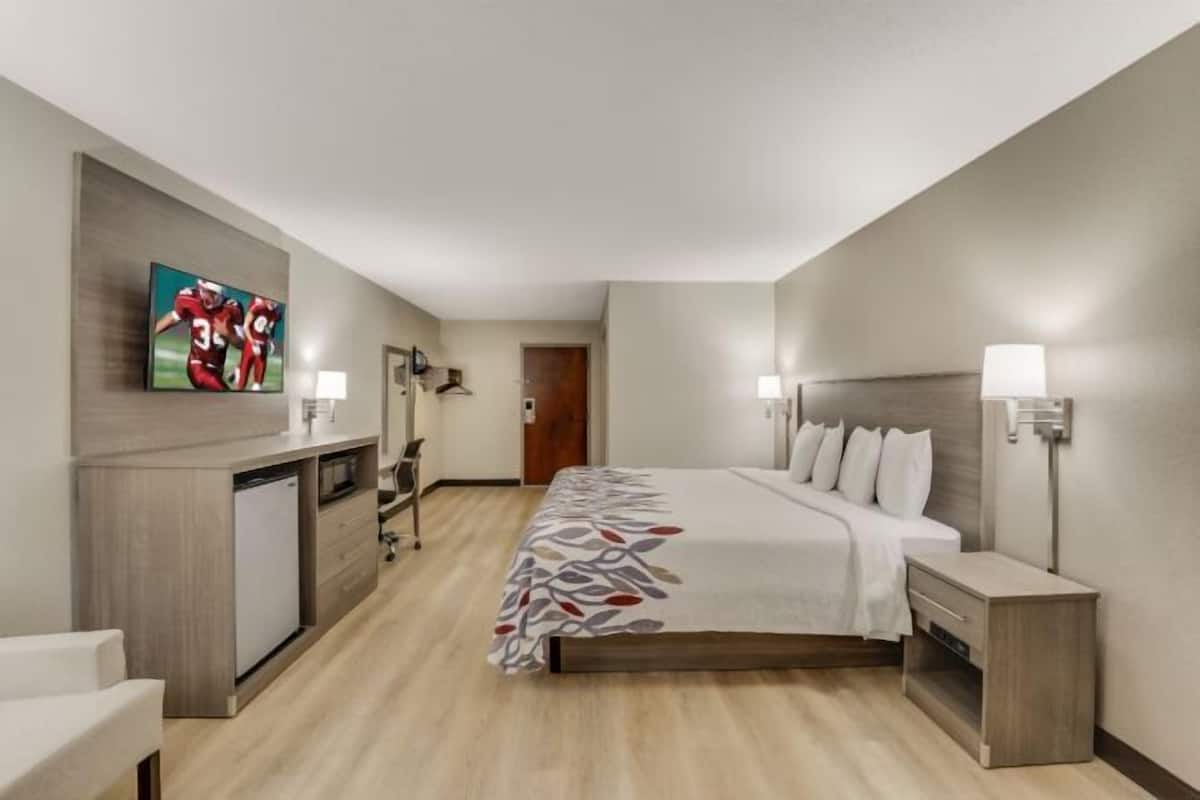 1 habitación, escritorio y espacio para trabajar con laptop