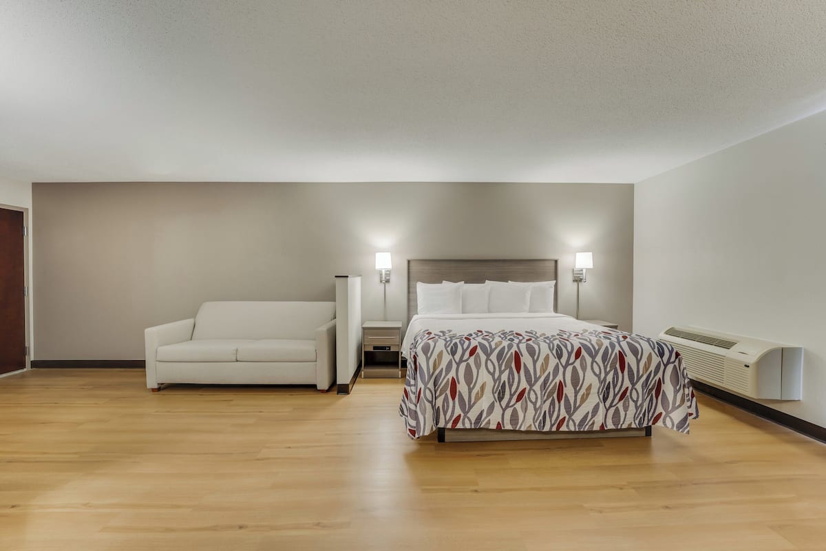 Standard Suite, 1 King Bed with Sofa bed, Non Smoking | Desk, laptop workspace, blackout curtains, iron/ironing board