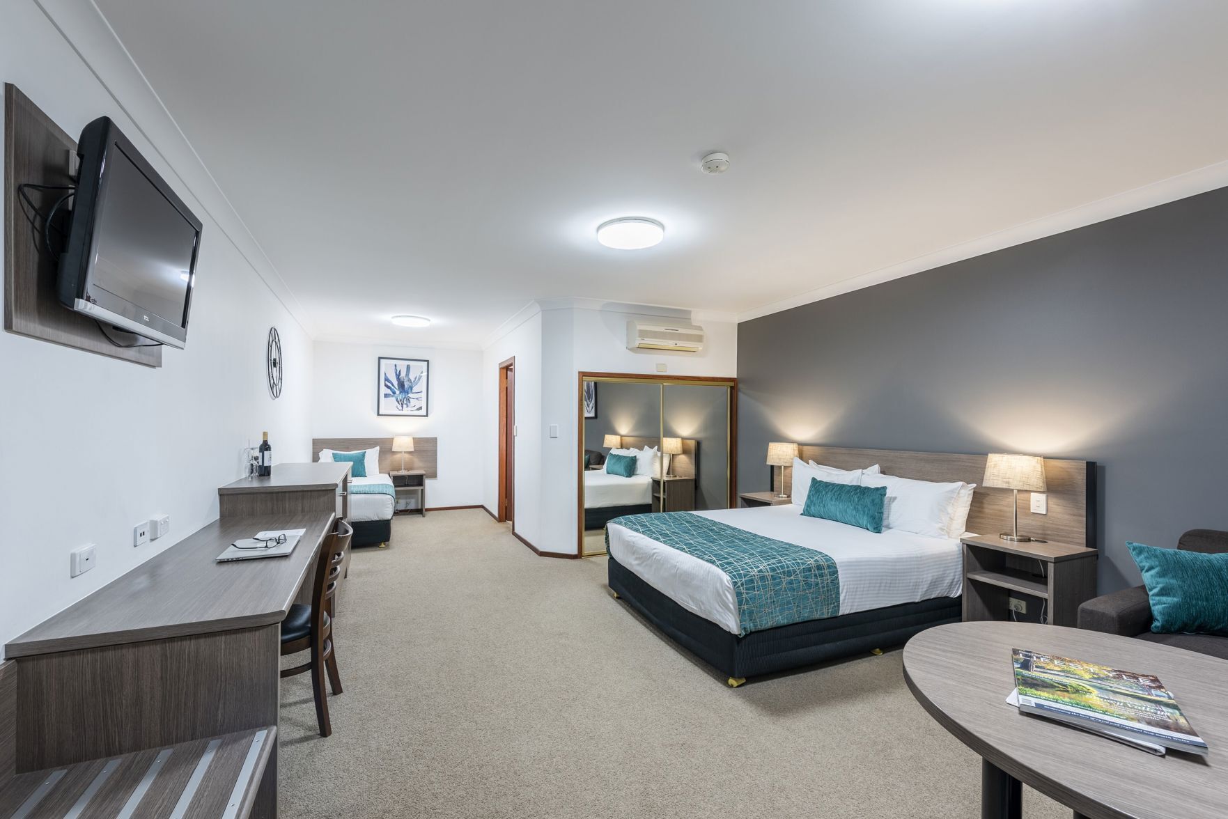 Premium bedding, minibar, desk, blackout curtains