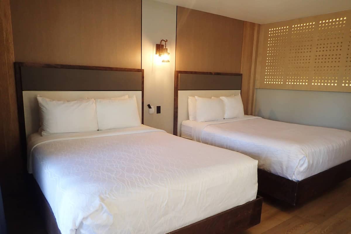 Standard Room, 2 Queen Beds, Non Smoking | Desk, laptop workspace, blackout drapes, free WiFi