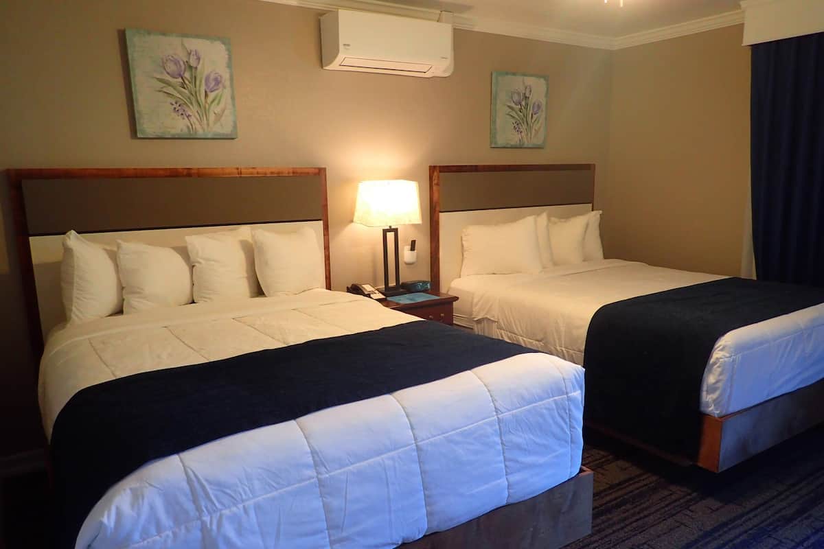 Standard Room, 2 Queen Beds, Non Smoking | Desk, laptop workspace, blackout drapes, free WiFi