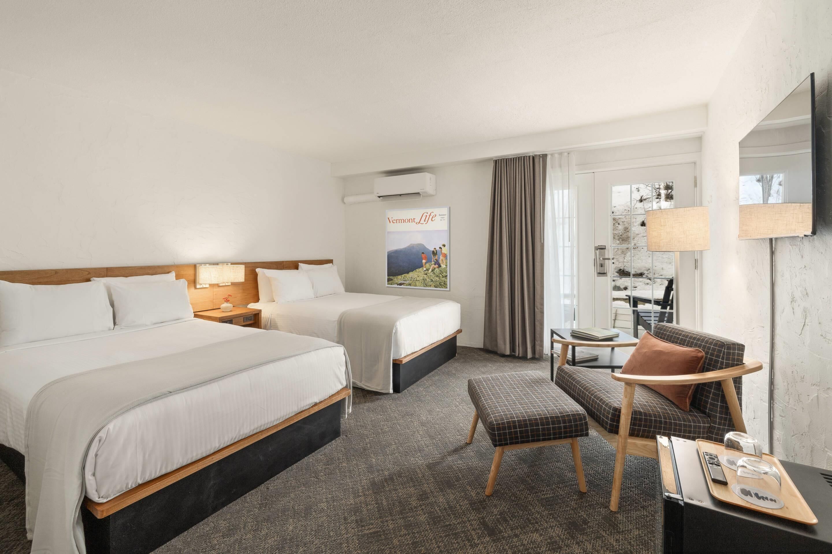 Standard Room, 2 Double Beds, Non Smoking, Terrace | Desk, blackout drapes, soundproofing, free WiFi