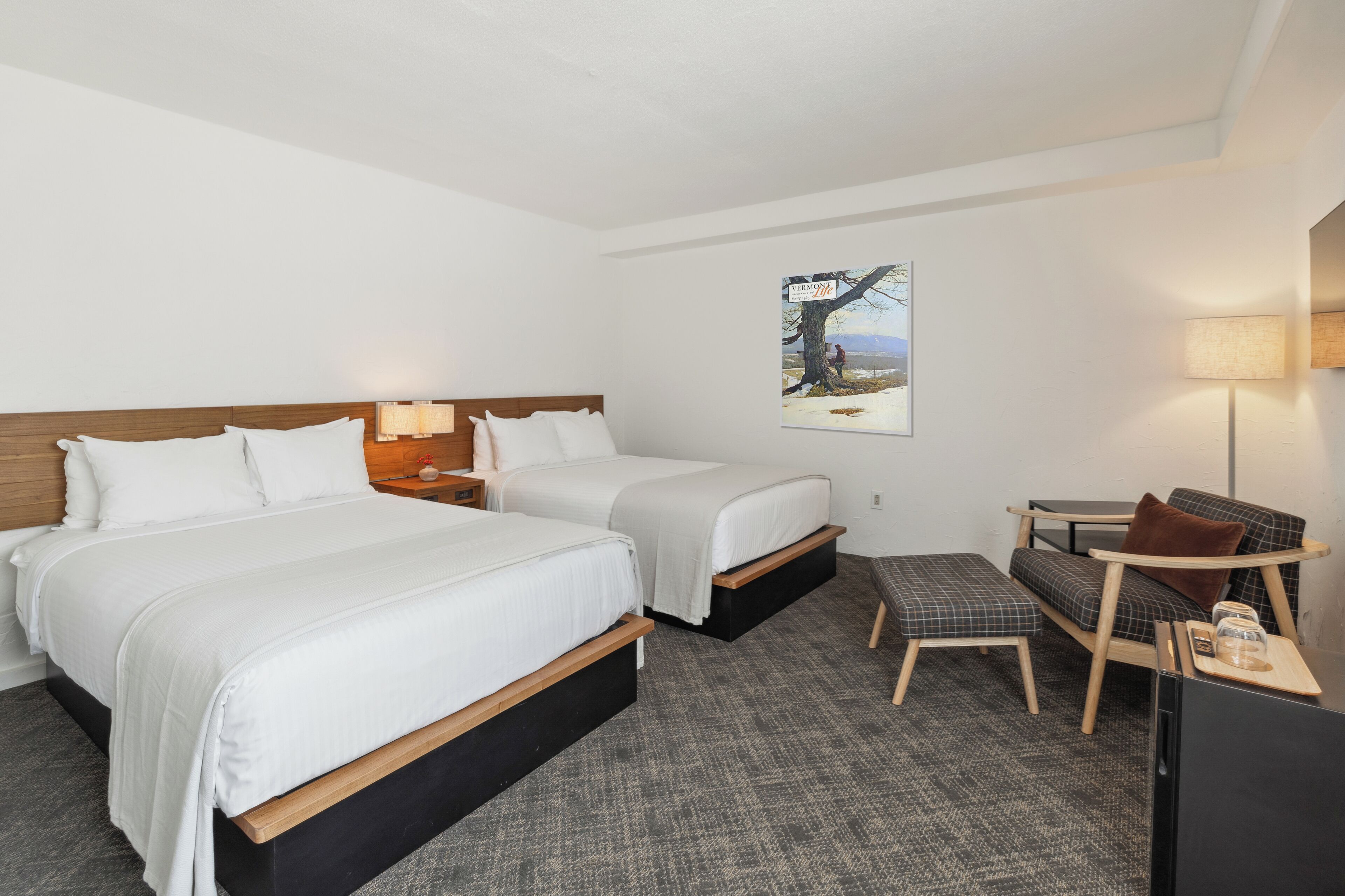 Desk, blackout drapes, soundproofing, free WiFi