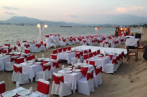 Outdoor wedding area