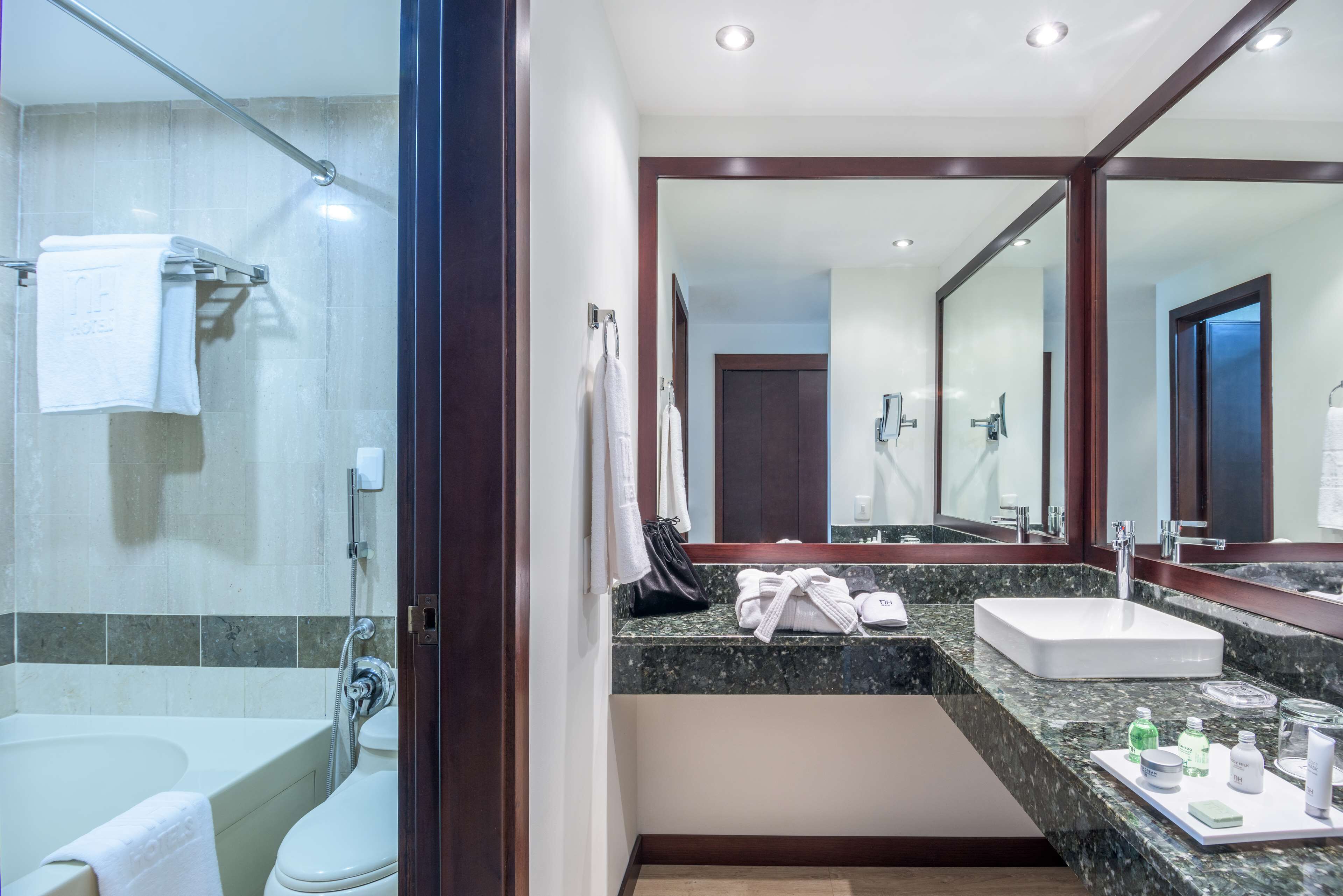 shower, rainfall showerhead, eco-friendly toiletries, hair dryer