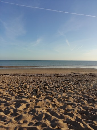 En la playa