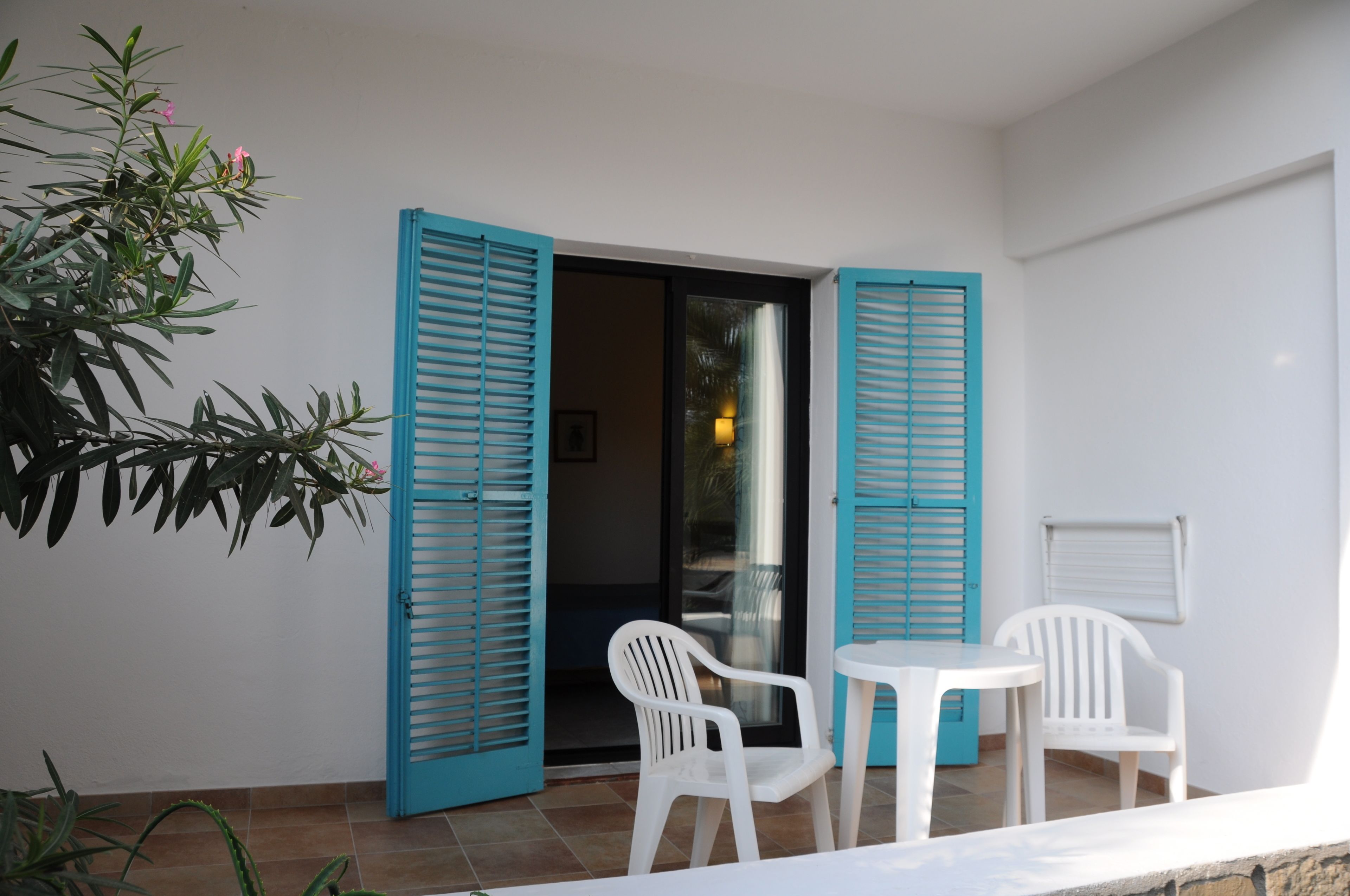 basic double or twin room, balcony, ground floor | terrace/patio