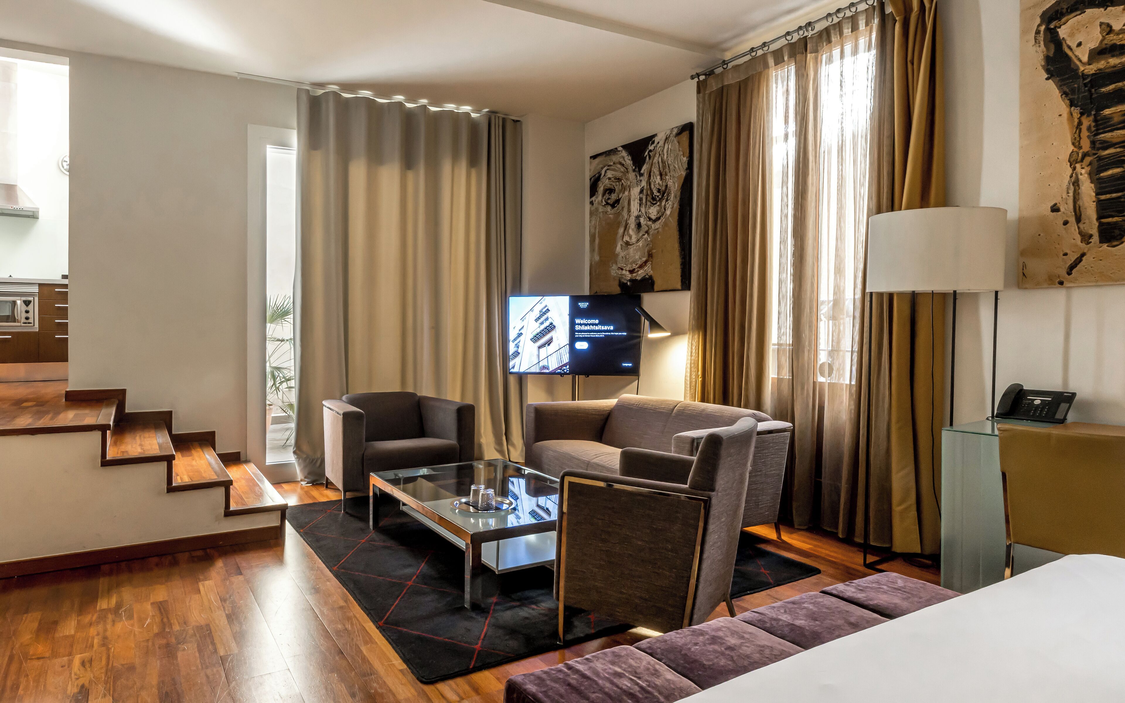 suite | living area | 50-inch smart tv with digital channels, netflix, streaming services