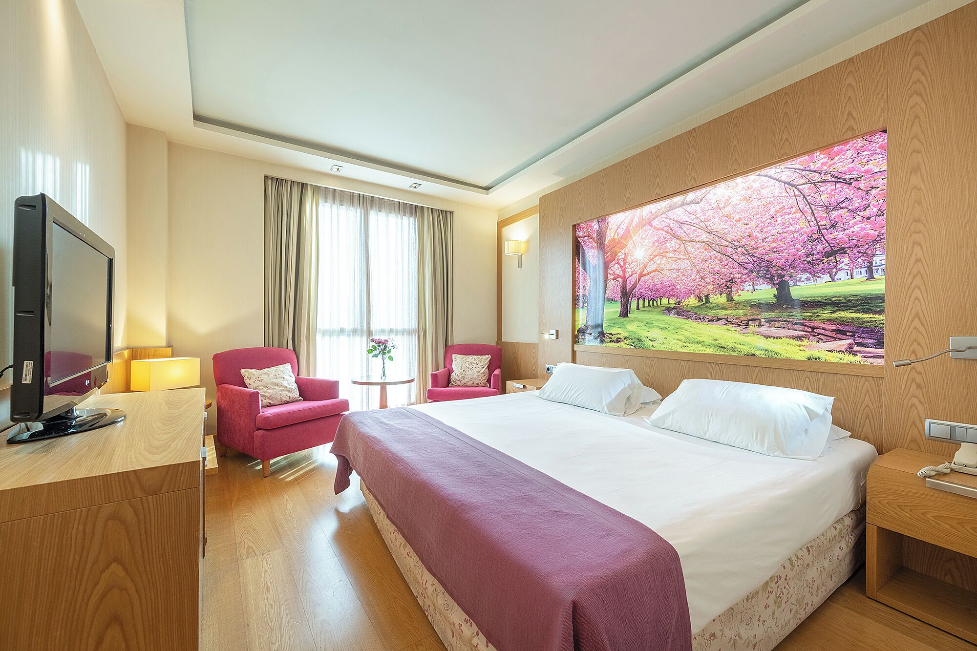 Premium bedding, down comforters, Select Comfort beds, minibar