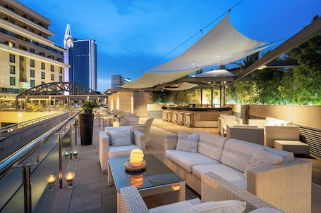 Outdoor banquet area