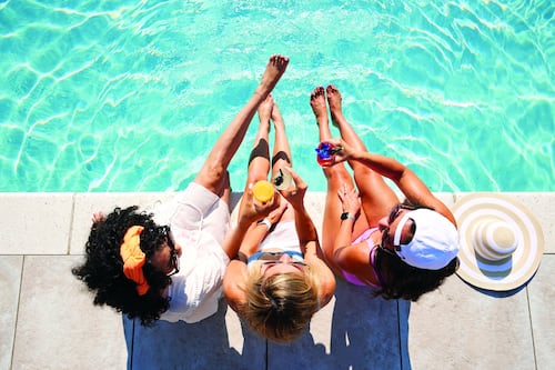 Indoor pool, seasonal outdoor pool, pool cabanas (surcharge)