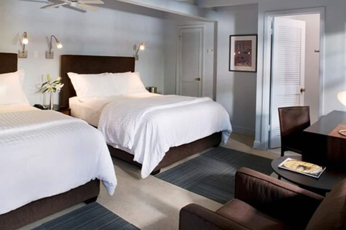 Basic Room, 2 Queen Beds | 1 bedroom, desk, iron/ironing board, free WiFi