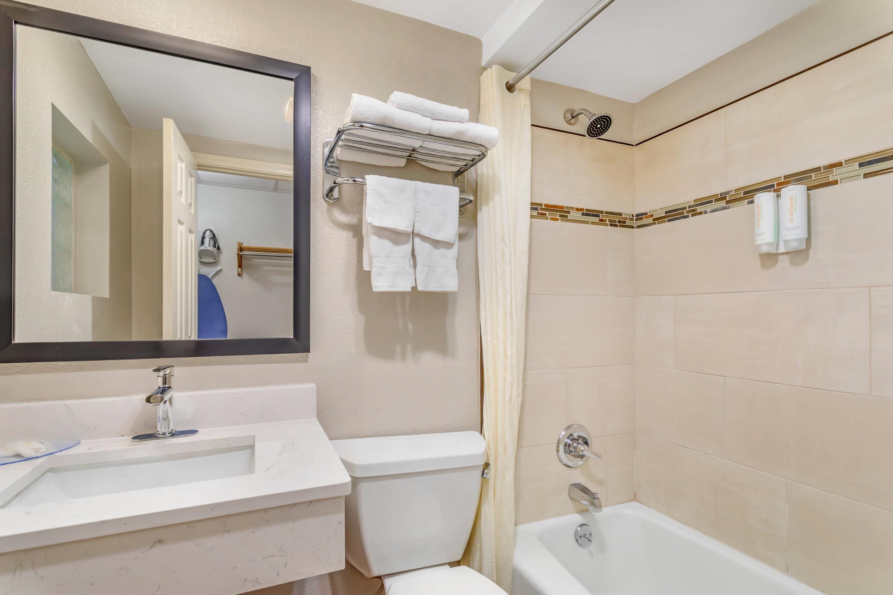 iron/ironing board, free wifi, bed sheets, alarm clocks