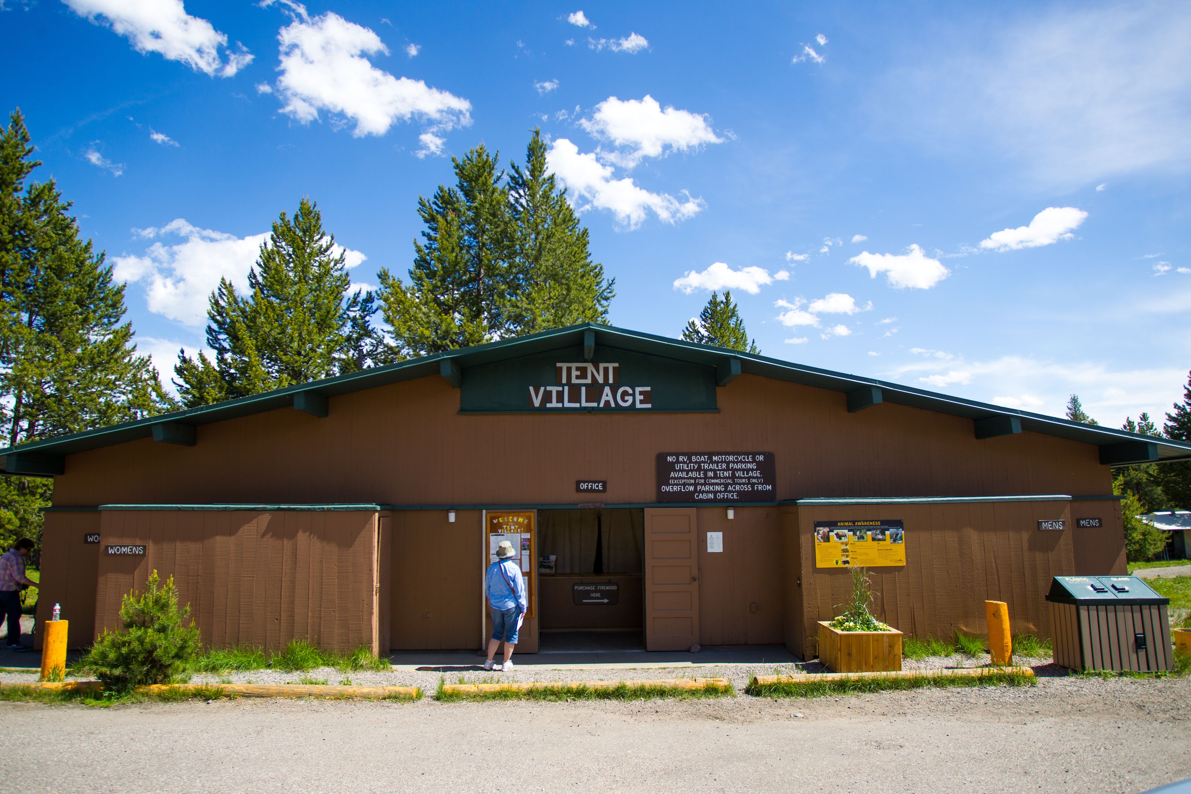 tent cabins (camping - no electricity, no bed linens, shared bath) | bathroom | towels