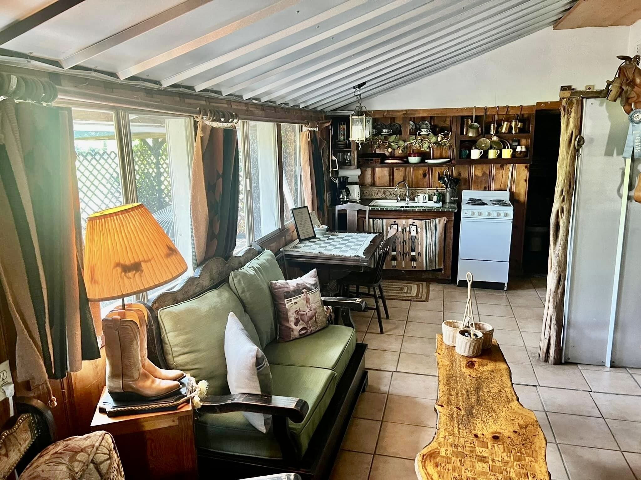 Familien-Ferienhütte, 2 Doppelbetten | Wohnbereich