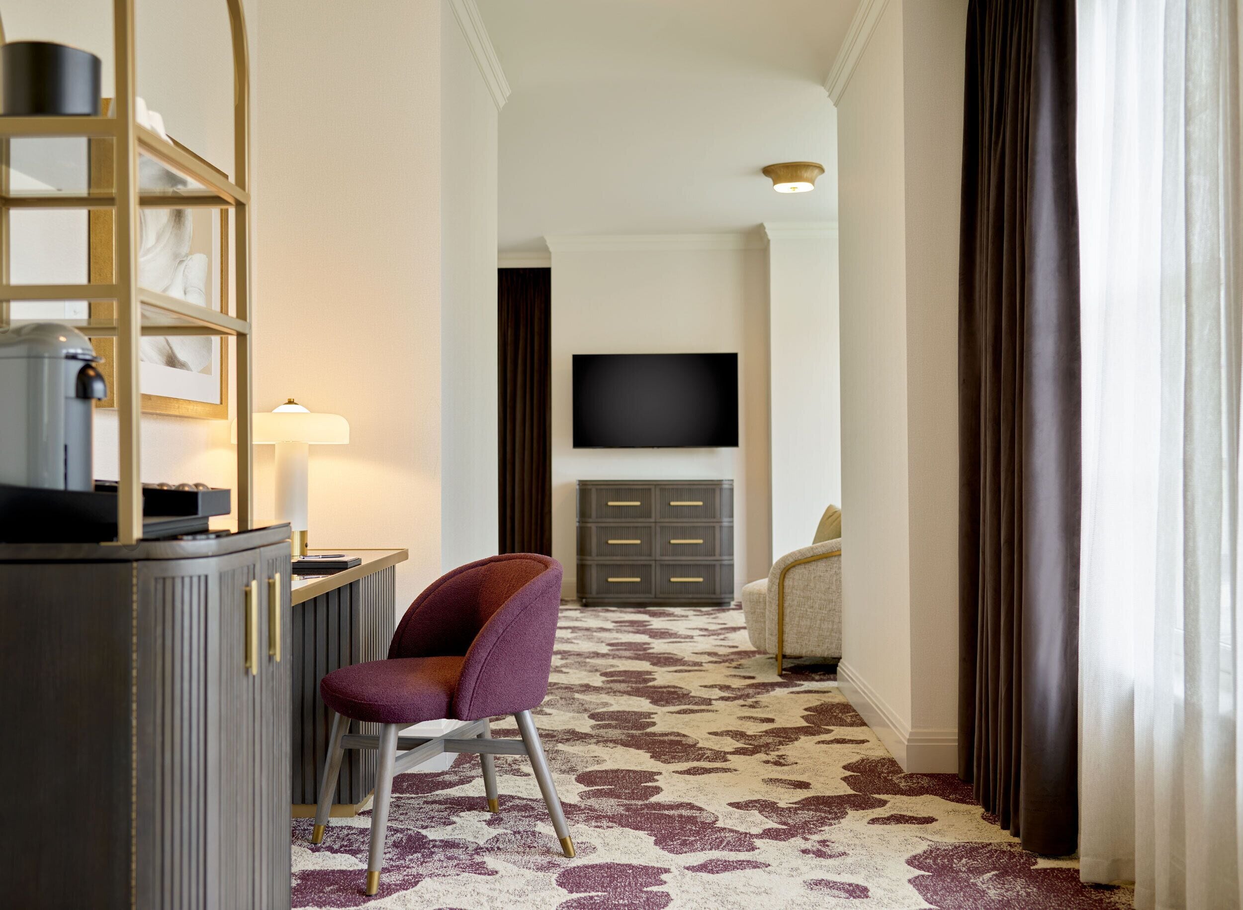 grand room, 1 king bed (luxury) | living area | 55-inch flat-screen tv with cable channels, smart tv, netflix