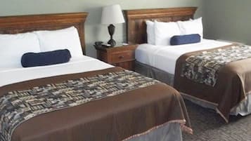 Room, 2 Double Beds, Non Smoking | Blackout curtains, iron/ironing board, free cots/infant beds, free WiFi